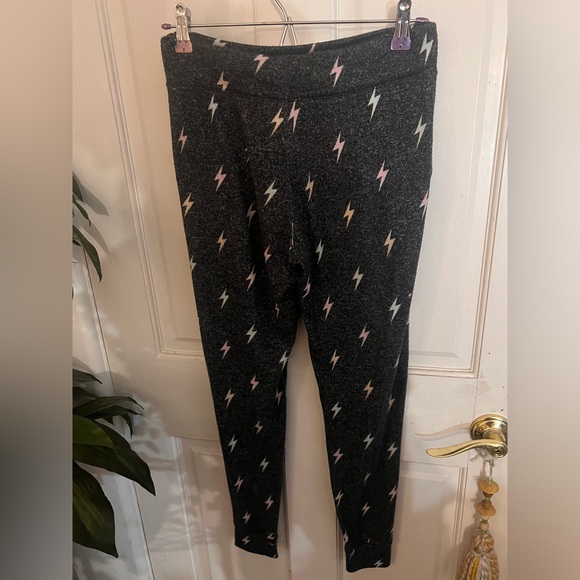 Victoria’s Secret pink fleece sweatpants with lightning bolts, joggers - Picture 2 of 2